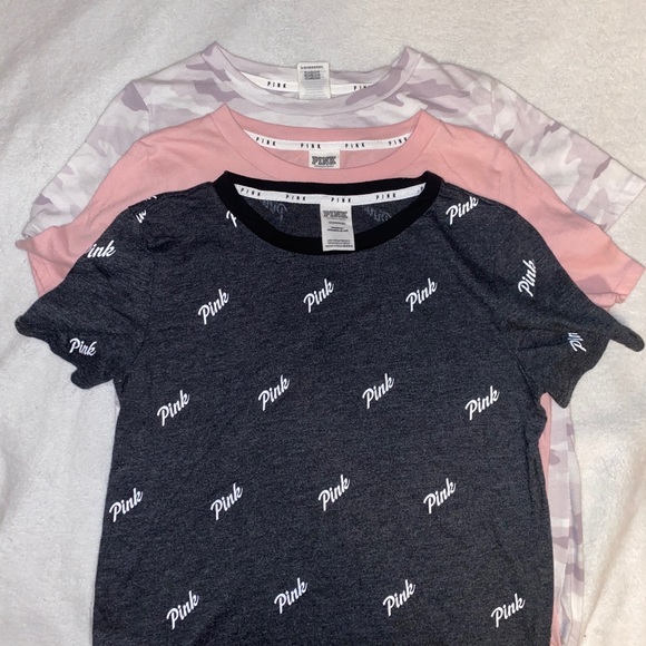PINK Victoria's Secret Tops - 3 VS PINK T shirts
